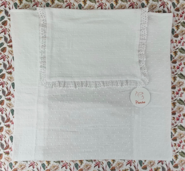 Sábana encimera plumeti blanco