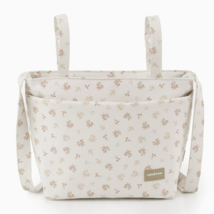 Bolso poli piel, estampado, flores, CAMBRAS